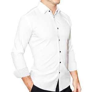 State and Liberty Solid White Dress Shirt